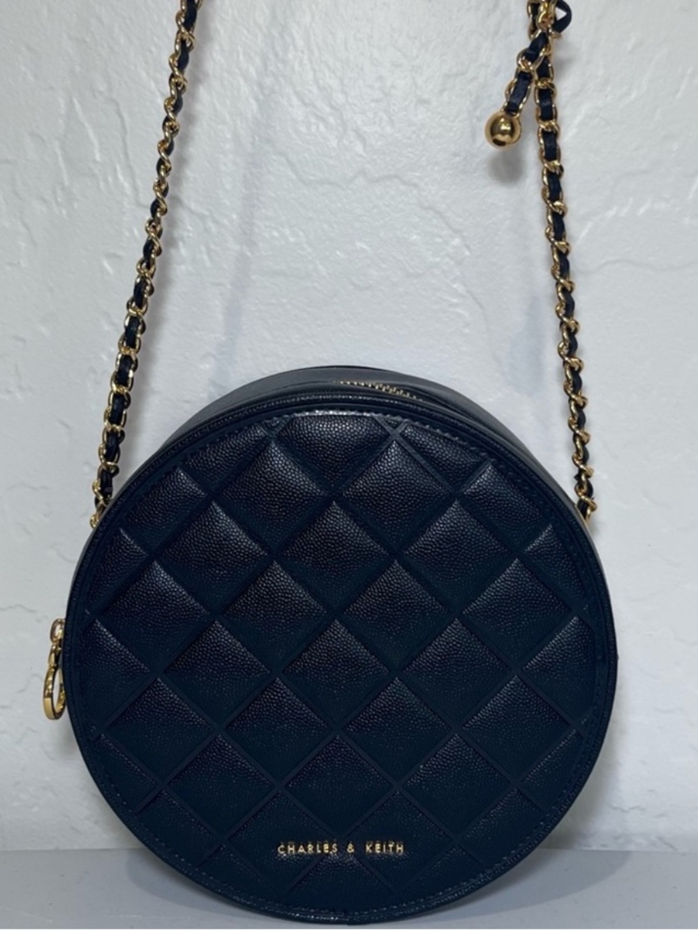 Charles & Keith Kwan Quilted Circle Crossbody